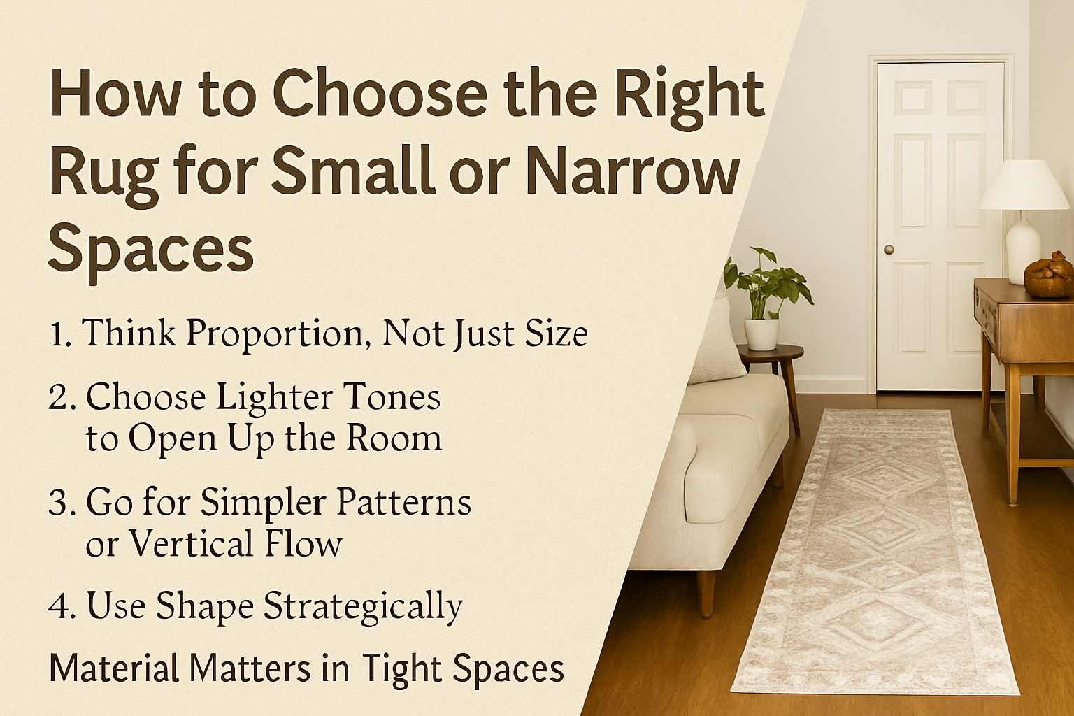 How to Choose the Right Rug for Small or Narrow Spaces ?