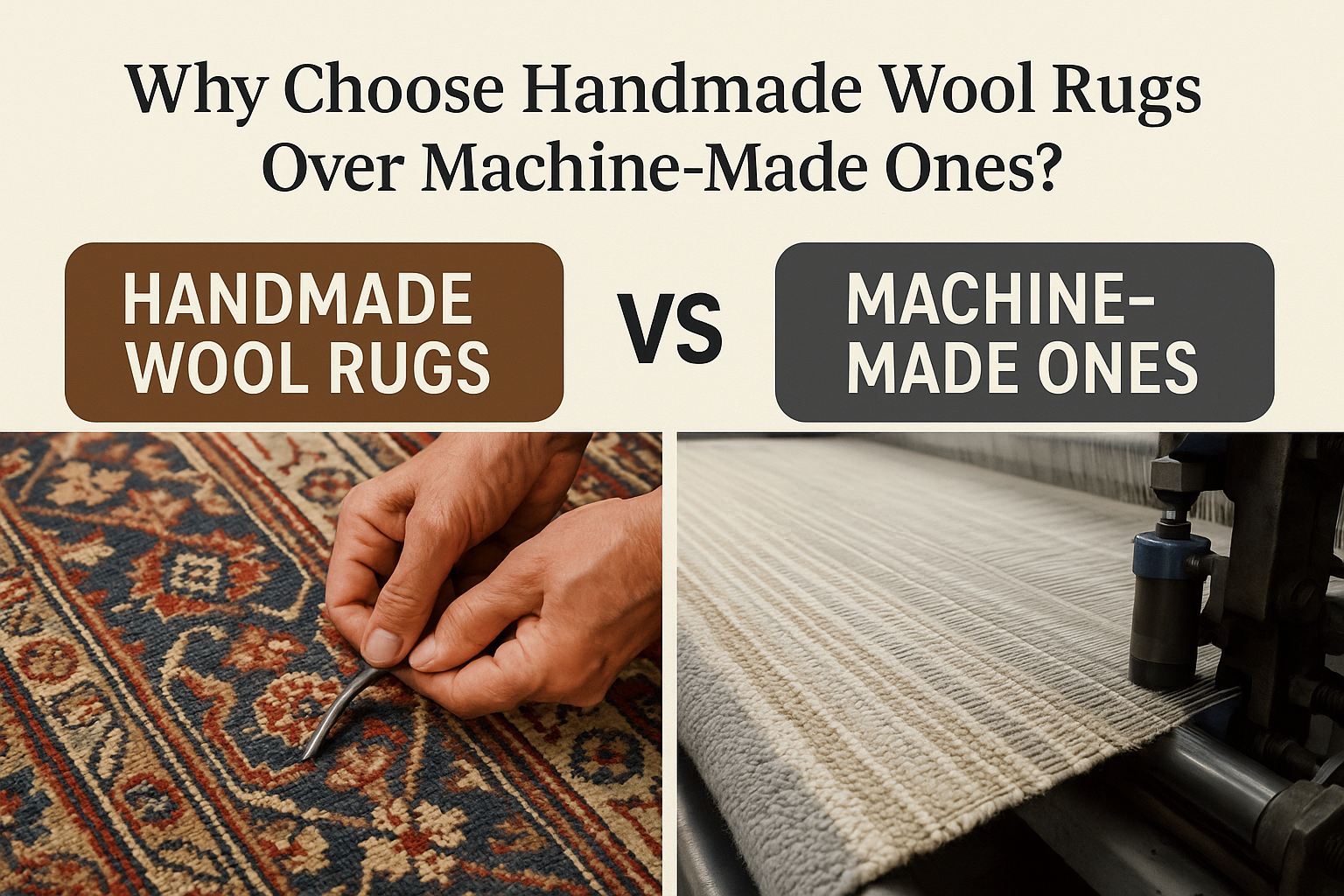 Why Choose Handmade Wool Rugs Over Machine-Made Ones?