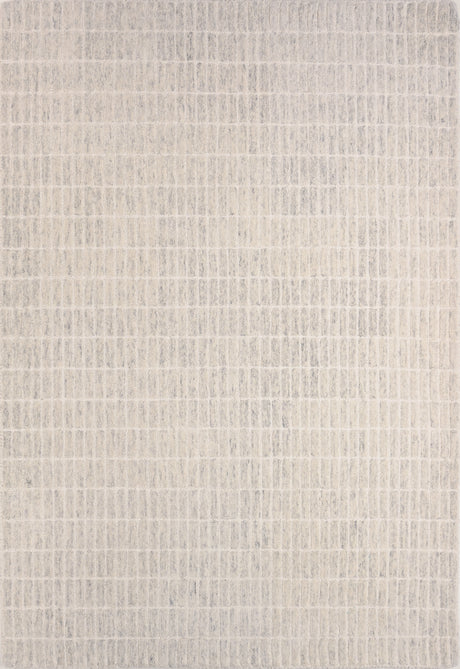Close-up textured light checkered rug.