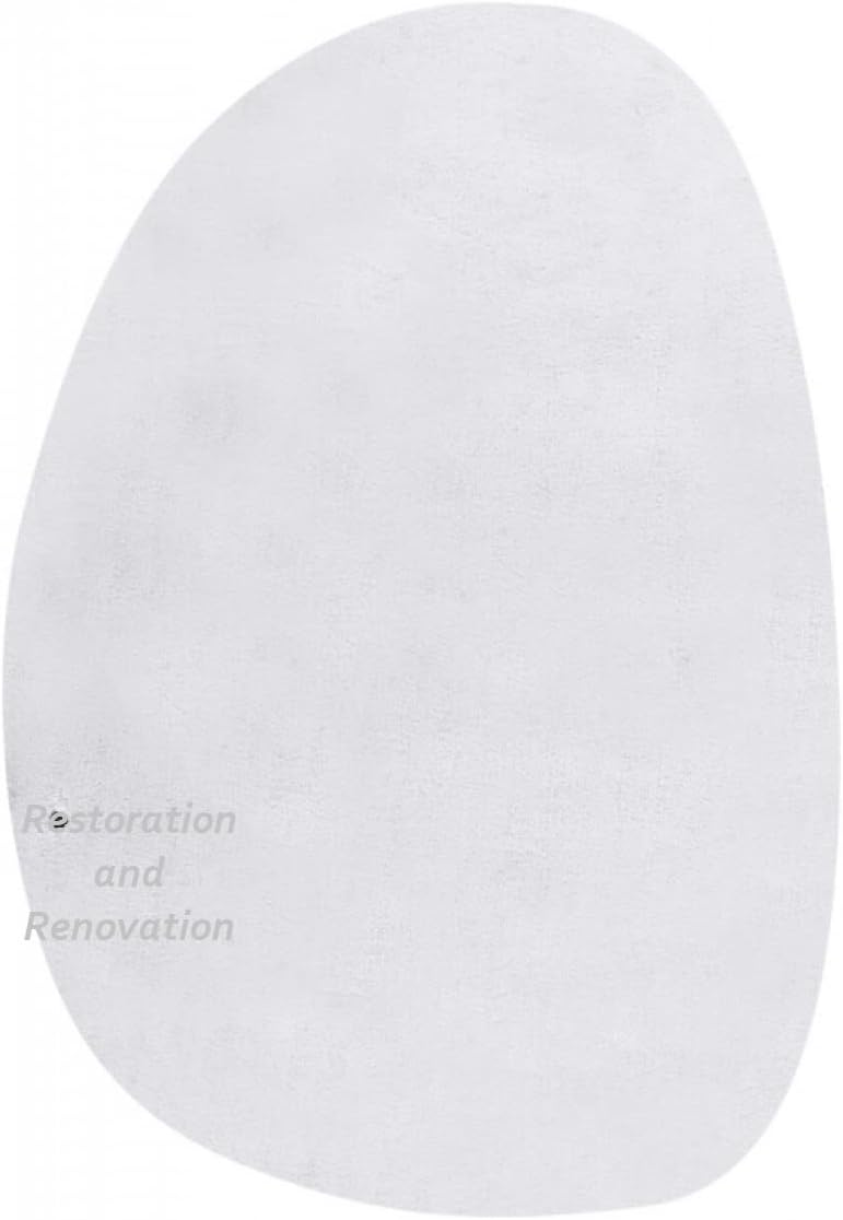 Modern Oval Shape Wool Rug - Irregular Shaped