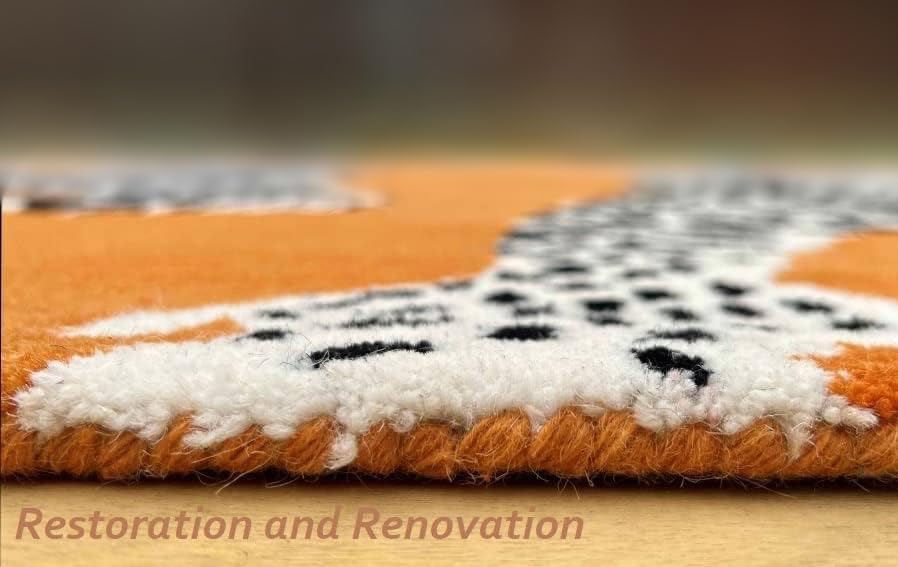 Climbing Jaguar Modern Handmade Wool Area Rug