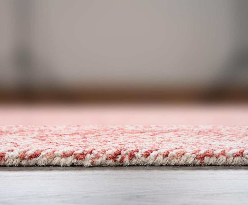 Modern Herringbone Chevron Collection Handmade Wool Area Rug