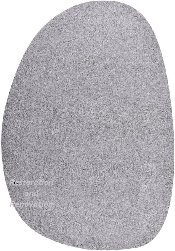 Modern Irregular Oval Rug – Hand-Tufted from New Zealand Wool with Soft and Cozy Feel