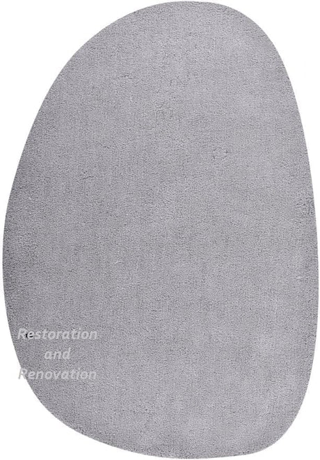 Modern Irregular Oval Rug – Hand-Tufted from New Zealand Wool with Soft and Cozy Feel