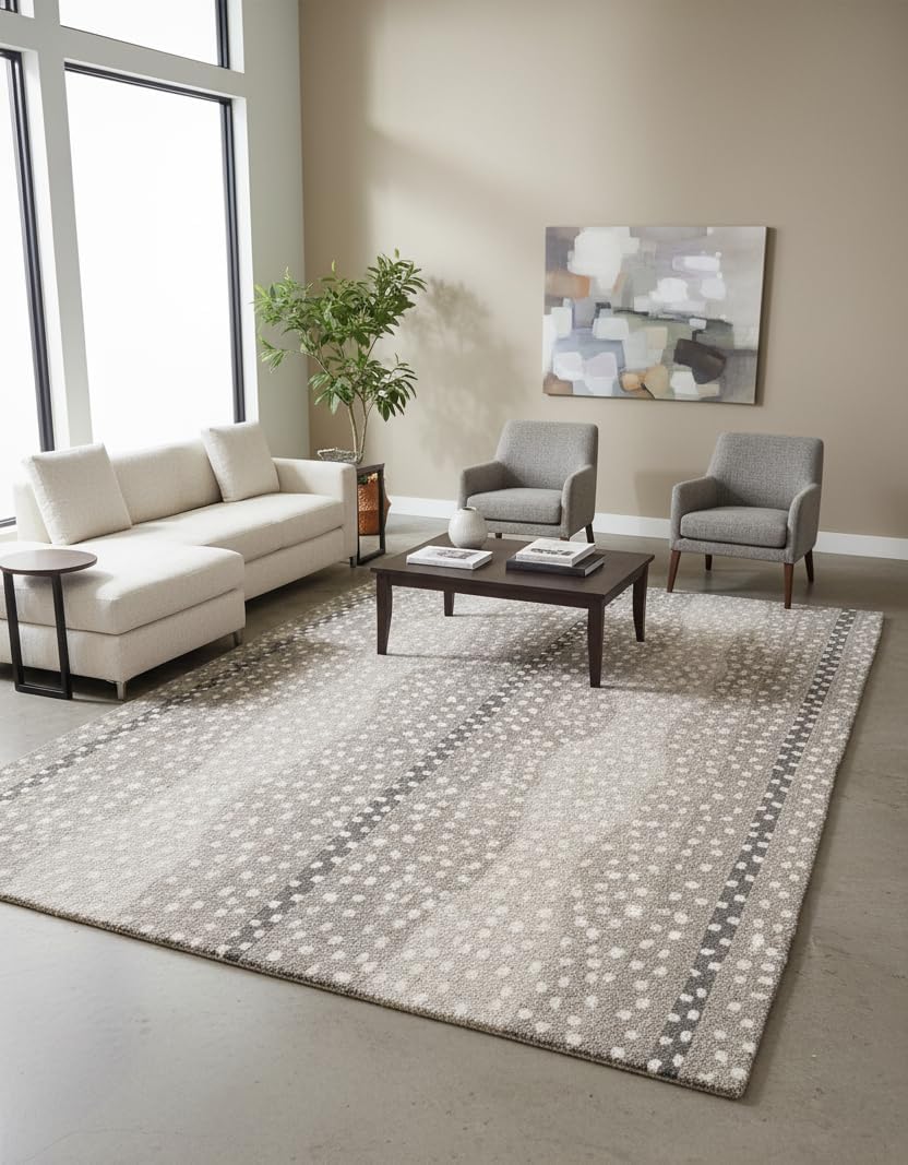 Antelope Cheetah Blue – Contemporary Handmade 100% Wool Area Rug