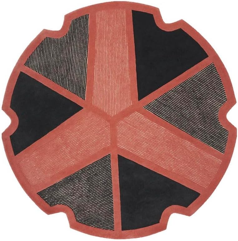 Unique Cutout Circular Wool Rug
