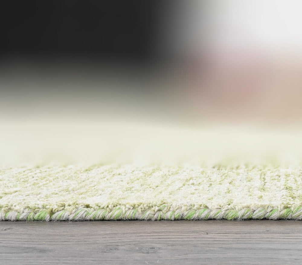 Abstract & Herringbone Collection Handmade Wool Area Rug - Durable for High Traffic Rug