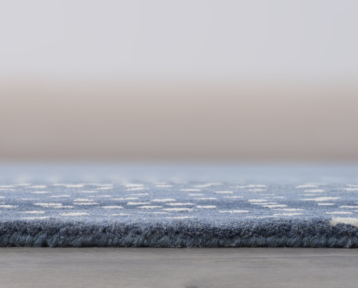 Antelope Cheetah Blue – Contemporary Handmade 100% Wool Area Rug