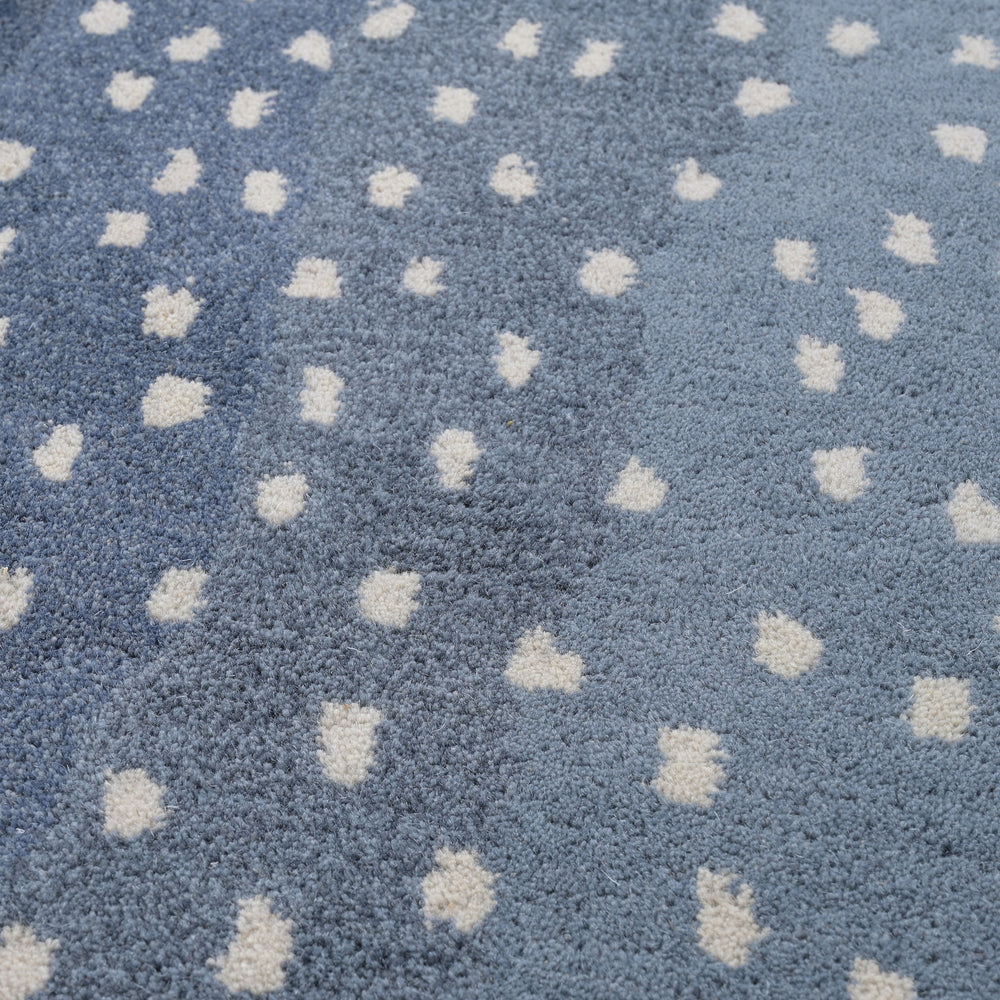 Antelope Cheetah Blue – Contemporary Handmade 100% Wool Area Rug