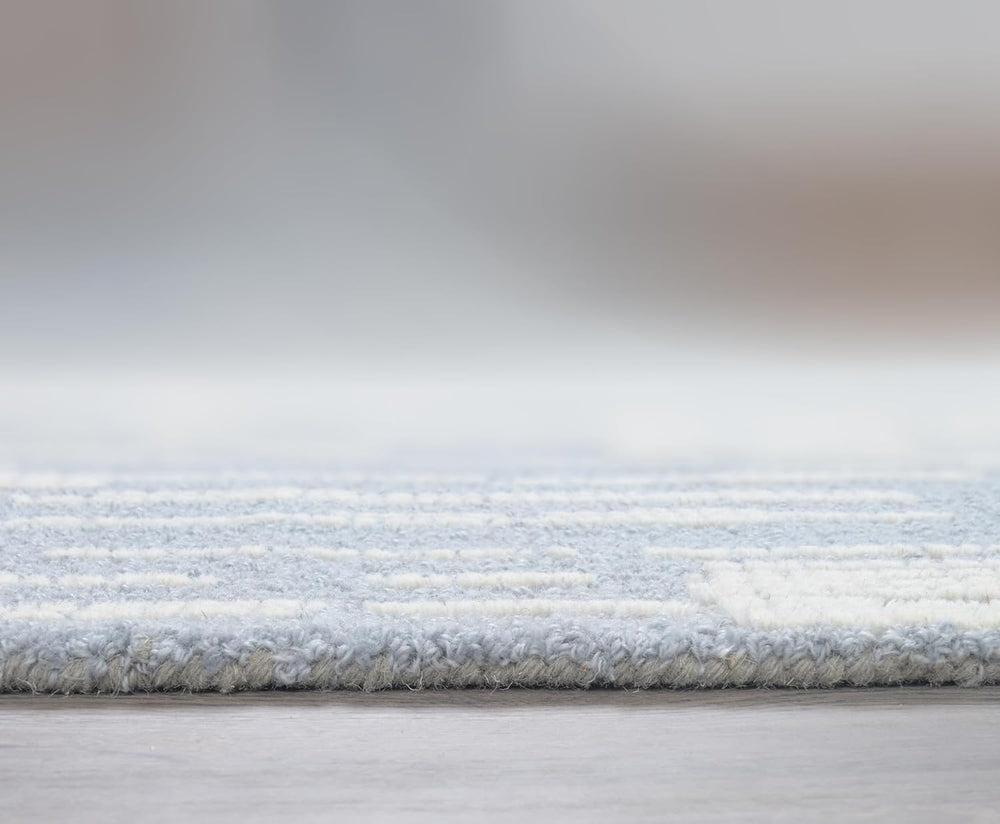 Modern Abstract Hand-Tufted Wool Area Rug - Thick, Durable Carpet