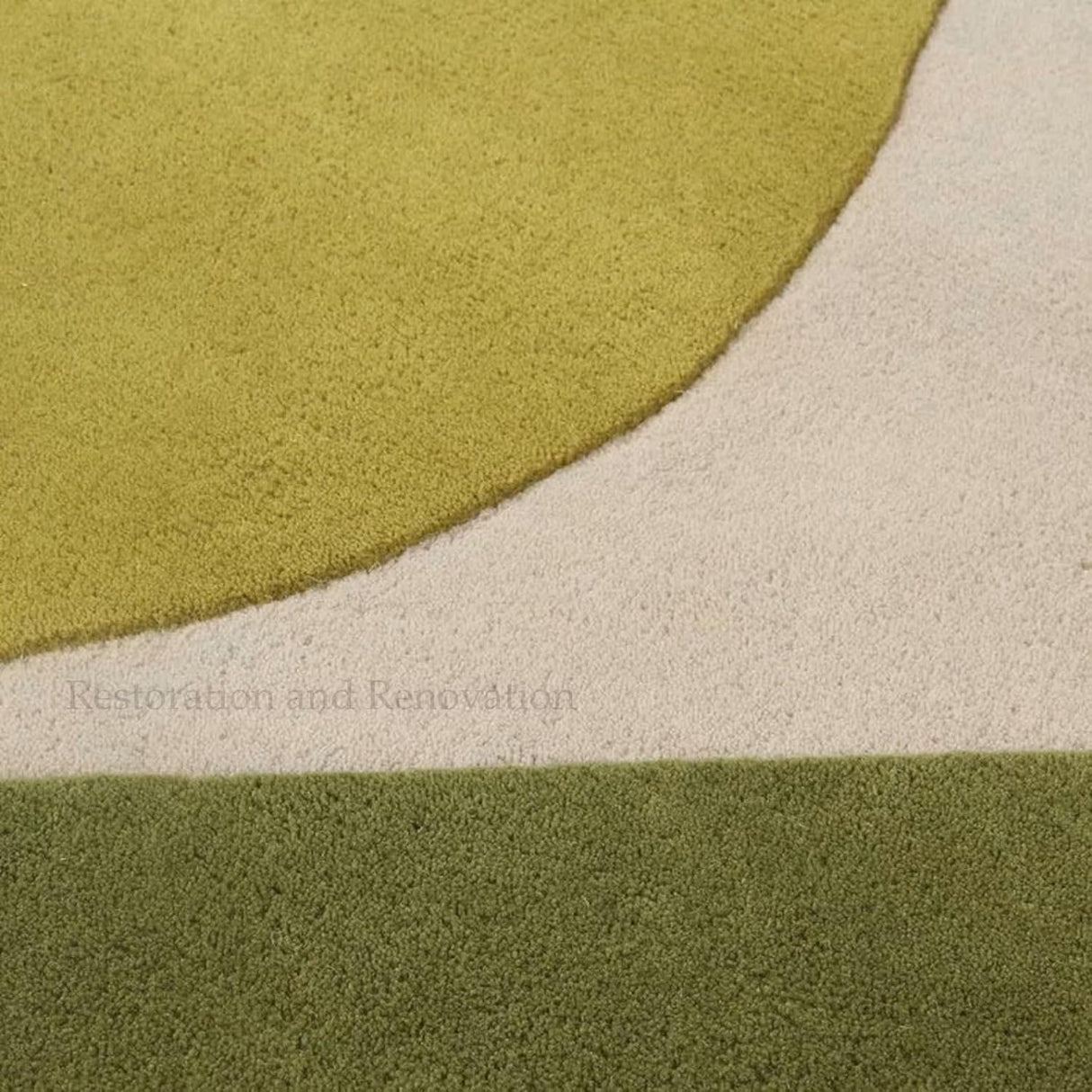 Hand-Tufted Round Wool Rug – Modern Circular Design, 100% Natural Wool