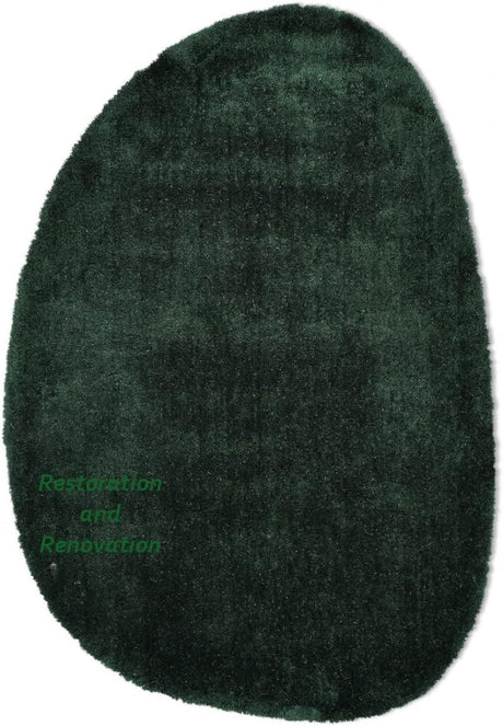 Modern Irregular Oval Rug – Hand-Tufted from New Zealand Wool with Soft and Cozy Feel