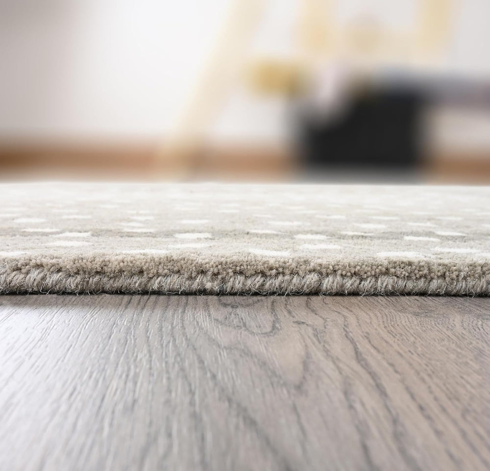 Antelope Cheetah Blue – Contemporary Handmade 100% Wool Area Rug