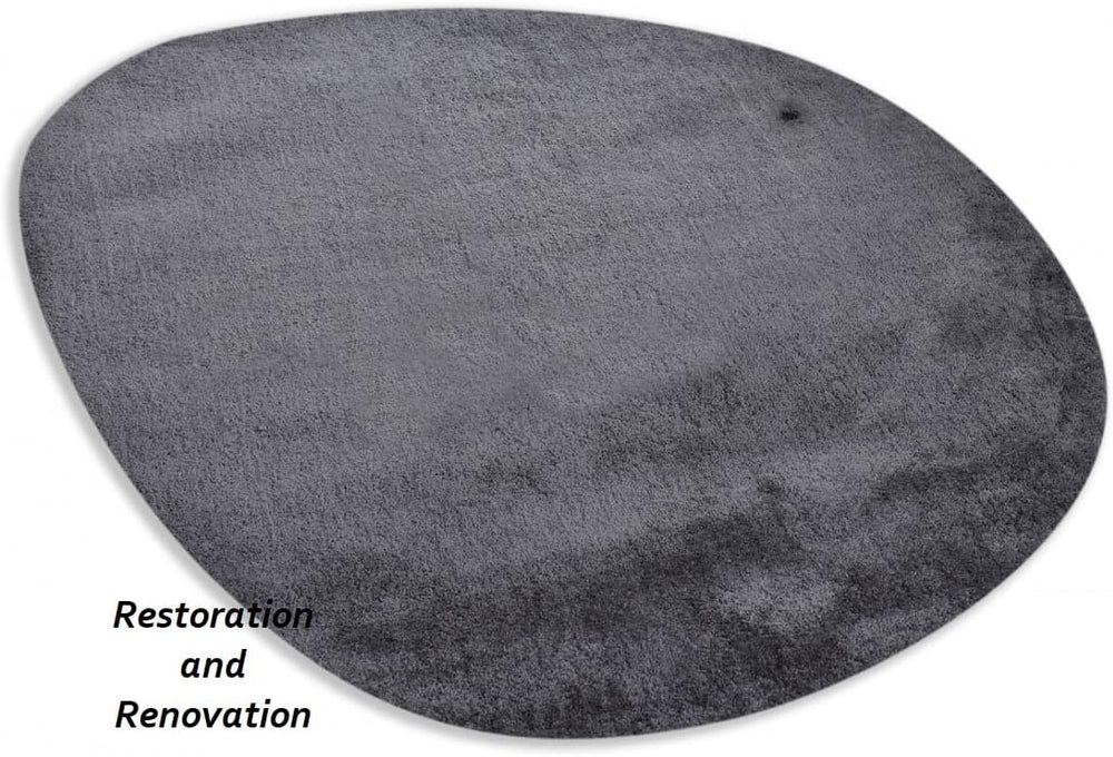 Modern Irregular Oval Rug – Hand-Tufted from New Zealand Wool with Soft and Cozy Feel