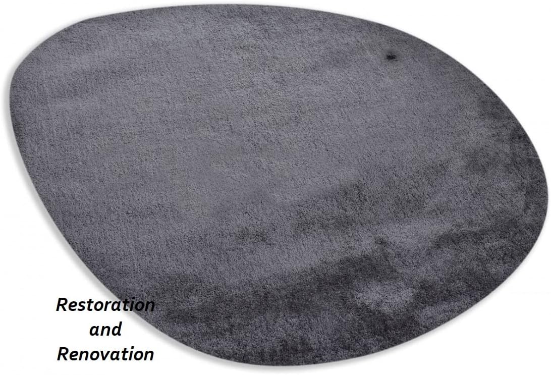 Modern Irregular Oval Rug – Hand-Tufted from New Zealand Wool with Soft and Cozy Feel