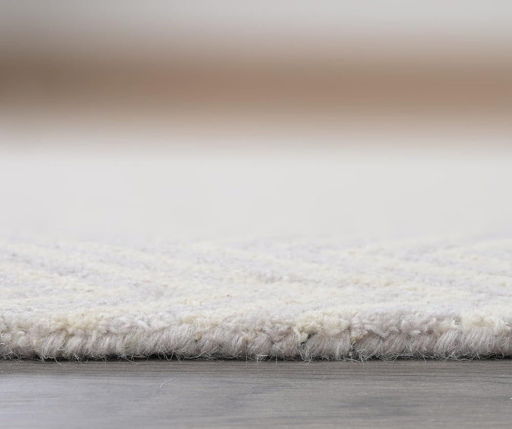 Modern Herringbone Chevron Collection Area Rug - Handmade Wool Carpet