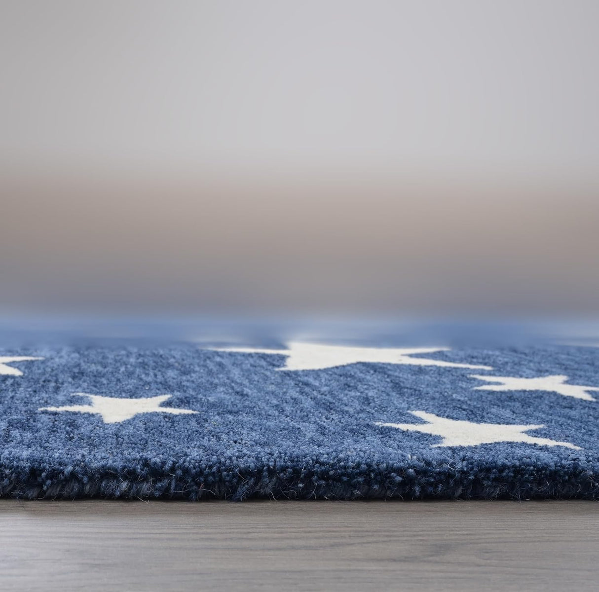 Hand-Tufted Star Wool Rug for Kids | Soft, Thick & Durable Starry Night Design