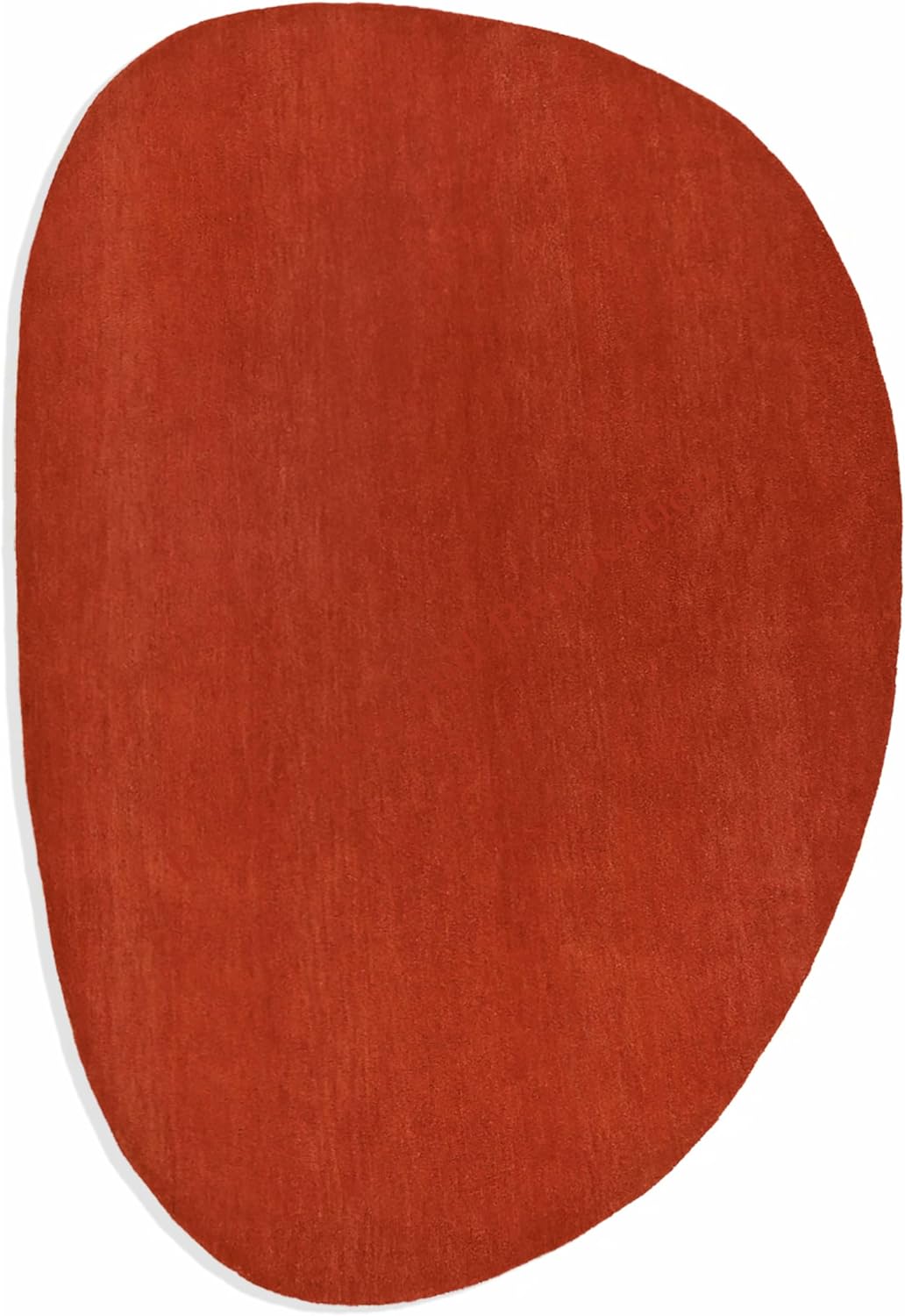 Modern Oval Shape Wool Rug - Irregular Shaped