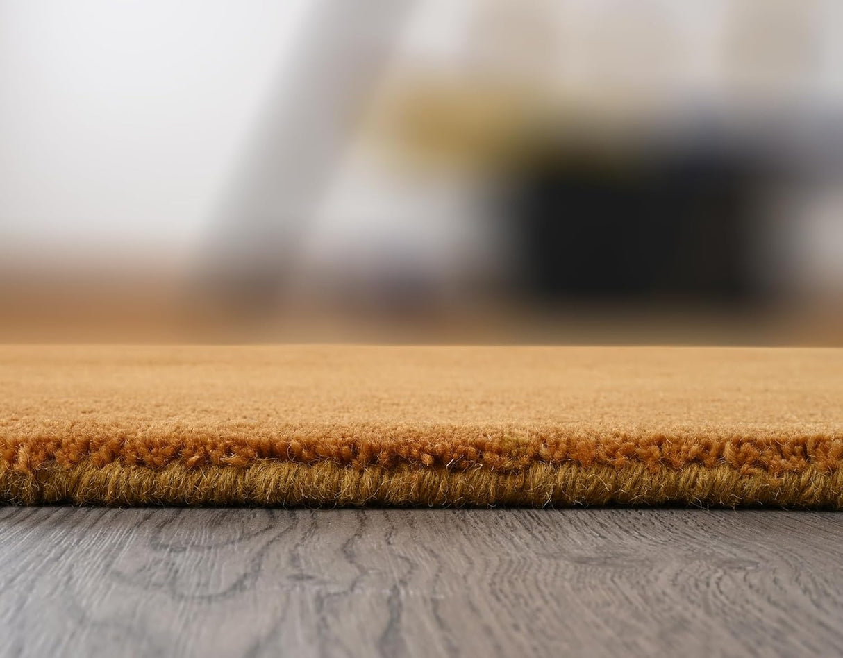 Modern Oval Shape Wool Rug - Irregular Shaped