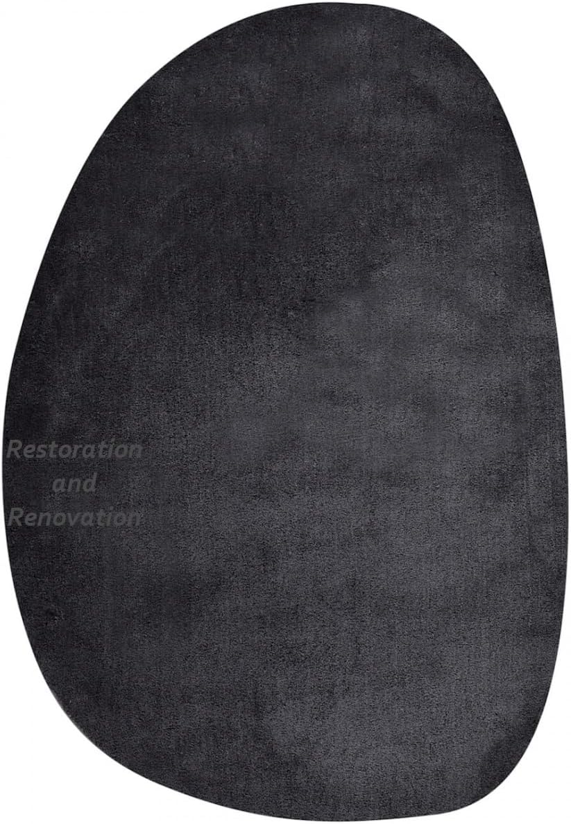 Modern Irregular Oval Rug – Hand-Tufted from New Zealand Wool with Soft and Cozy Feel