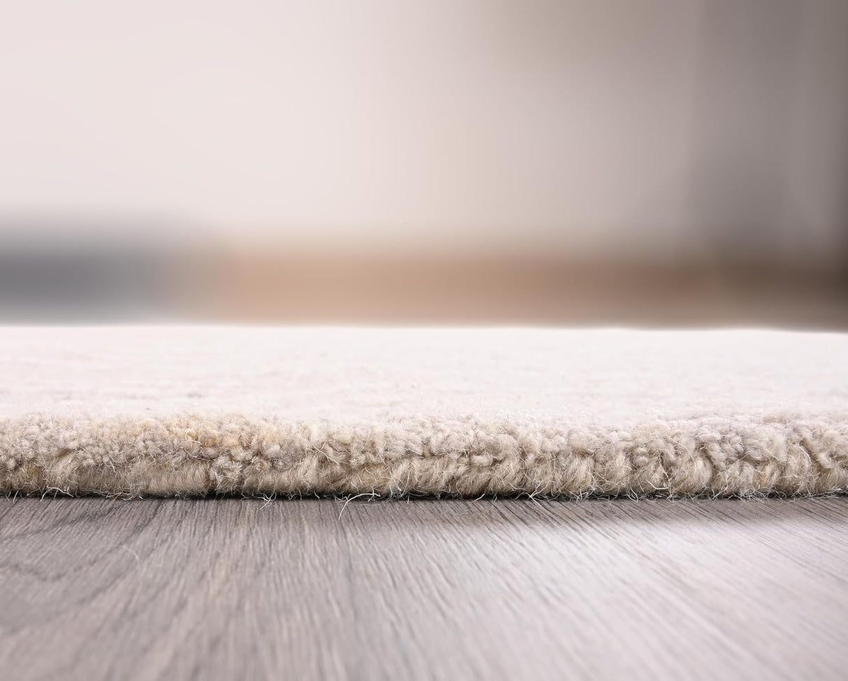 Modern Abstract Hand-Tufted Wool Area Rug - Thick, Durable Carpet