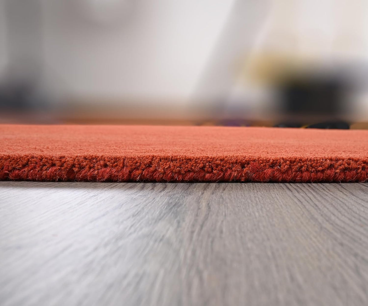 Modern Oval Shape Wool Rug - Irregular Shaped