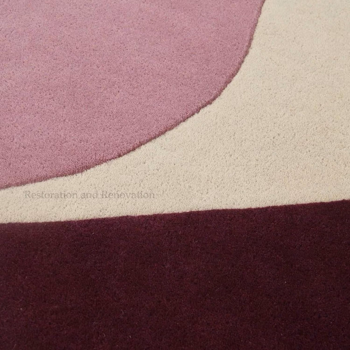 Hand-Tufted Round Wool Rug – Modern Circular Design, 100% Natural Wool