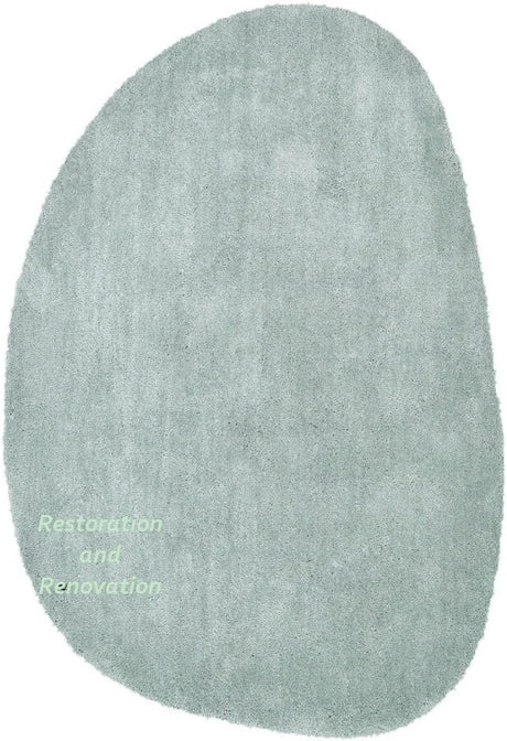 Modern Irregular Oval Rug – Hand-Tufted from New Zealand Wool with Soft and Cozy Feel