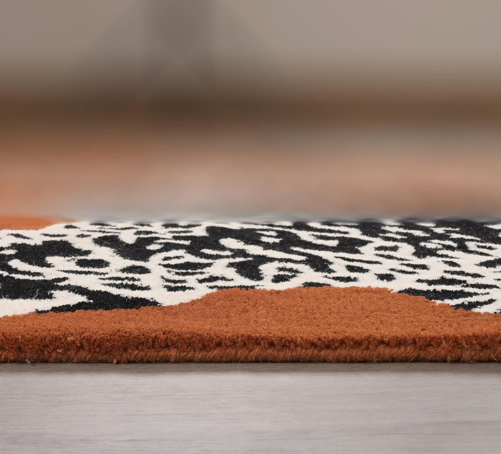 Climbing Jaguar Modern Handmade Wool Area Rug