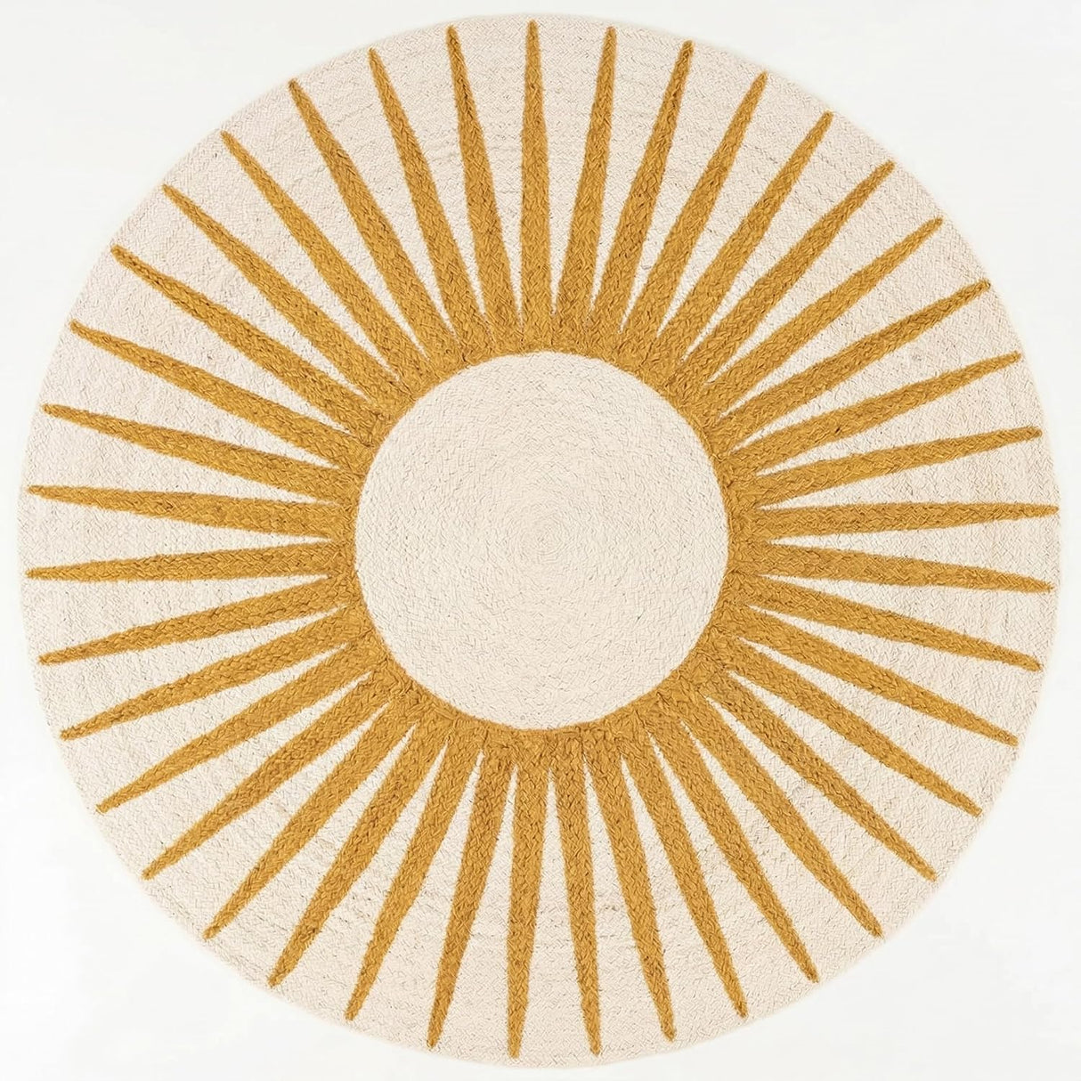 Round Jute Rug – Handwoven Natural Fiber Accent Rug