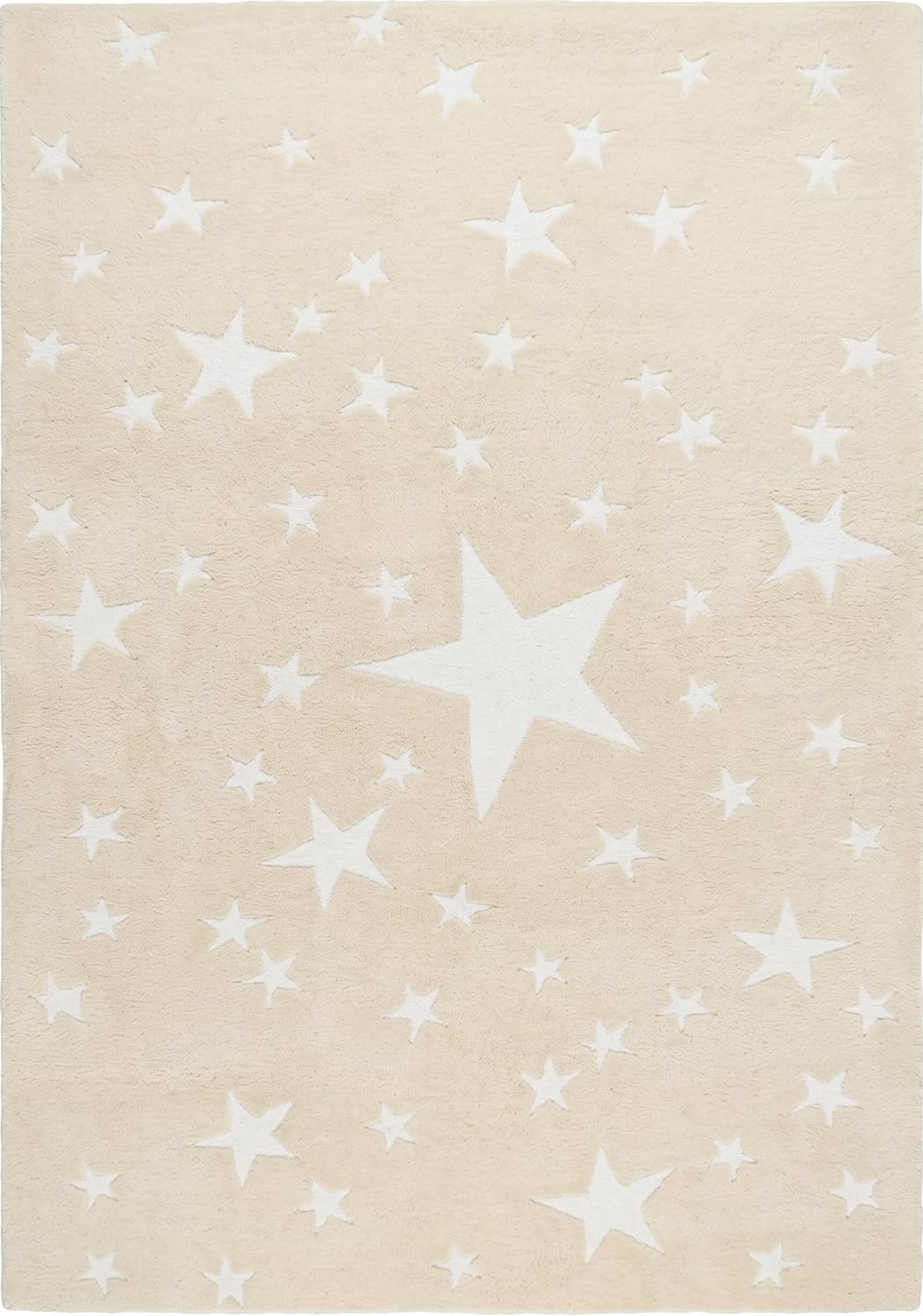Hand-Tufted Star Wool Rug for Kids | Soft, Thick & Durable Starry Night Design