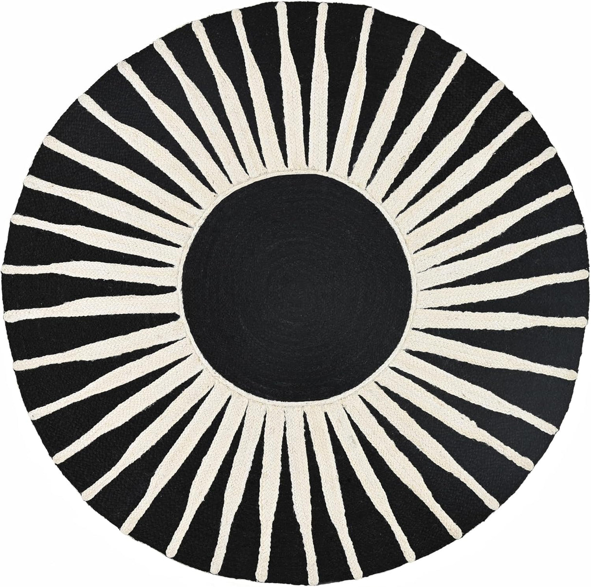 Round Jute Rug – Handwoven Natural Fiber Accent Rug