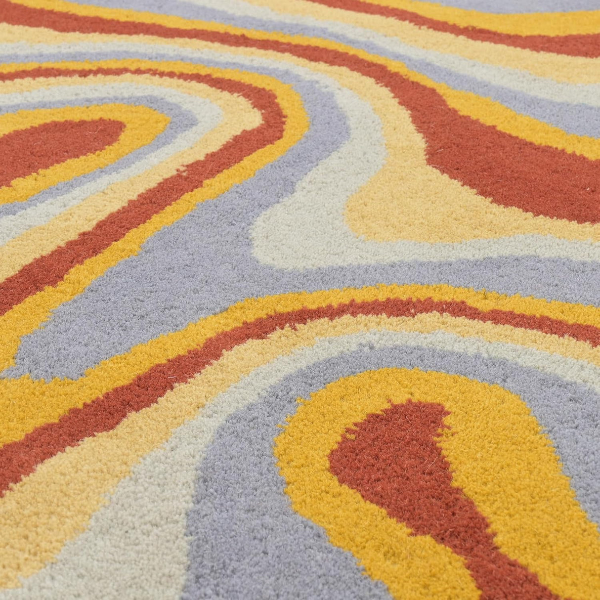Irregular Shaped Handmade Wool Area Rug