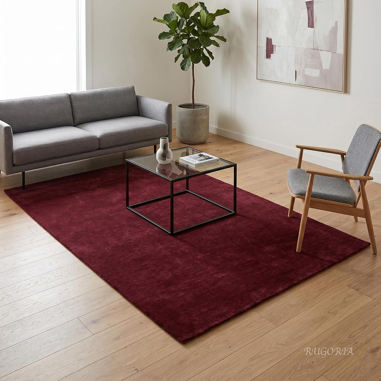 Hand-Tufted Wool Rug – 100% Natural Wool, Thick, Soft & Durable