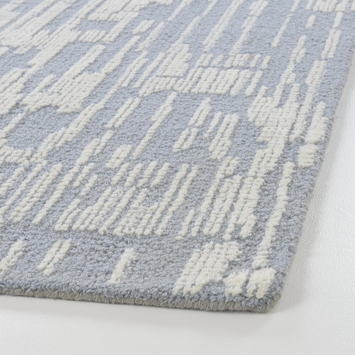 Modern Abstract Hand-Tufted Wool Area Rug - Thick, Durable Carpet