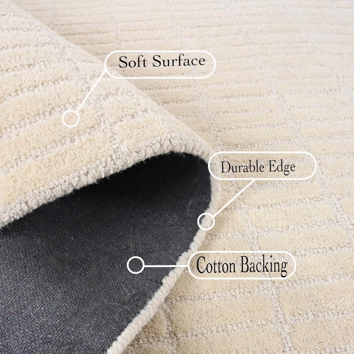 Handmade Capitola Area Rug | Space Dyeing, Premium Wool Carpet