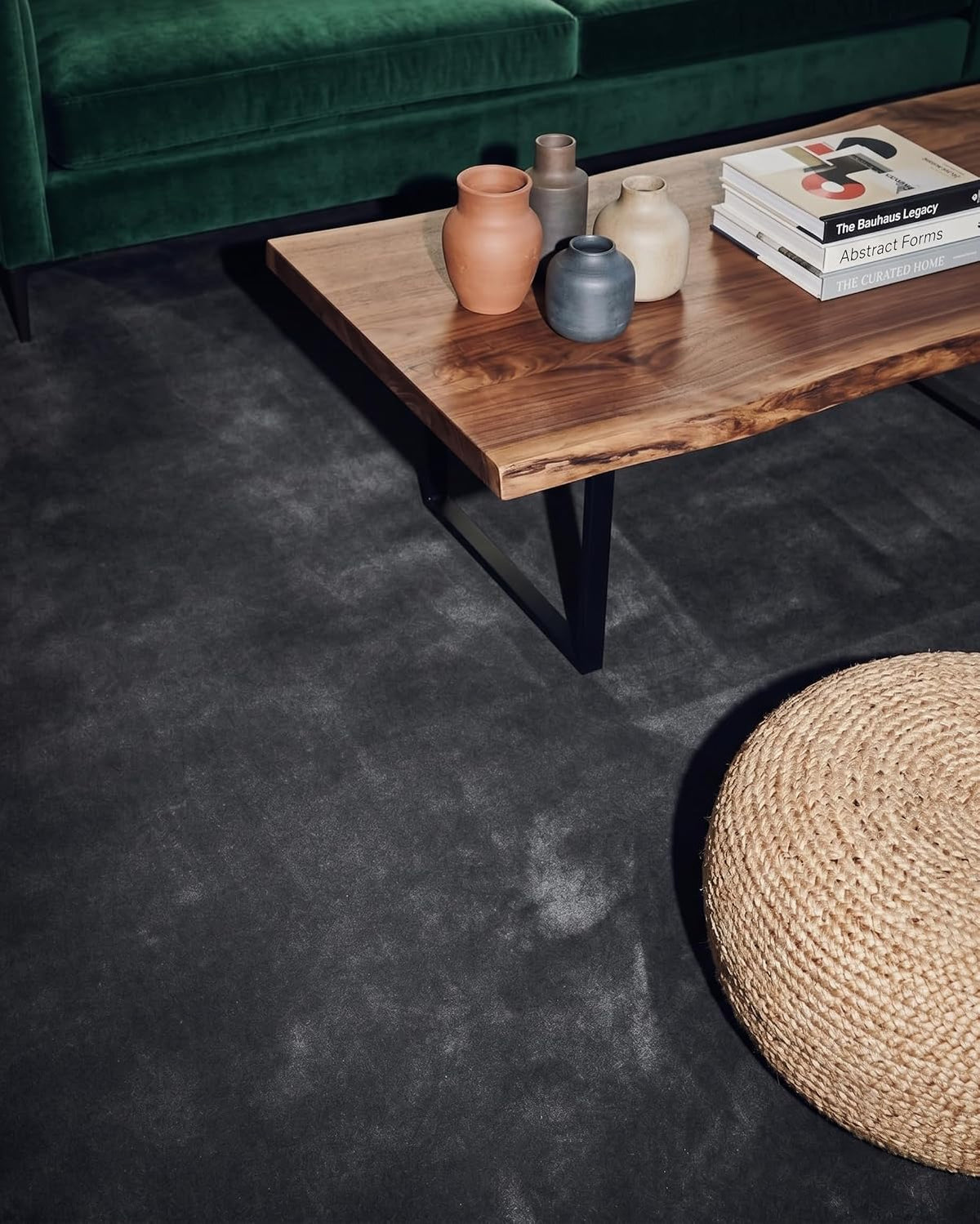Solid Hand Tufted Wool Area Rug, Soft Plush Carpet