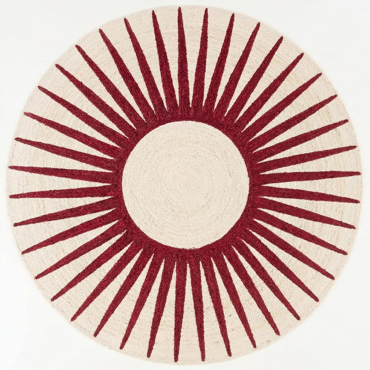 Round Jute Rug – Handwoven Natural Fiber Accent Rug