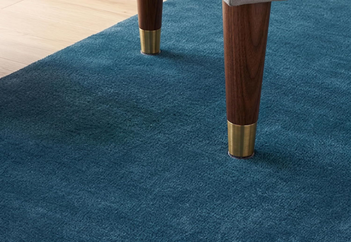 Solid Hand Tufted Wool Area Rug, Soft Plush Carpet