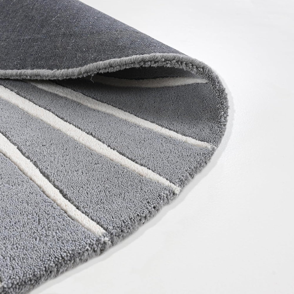 Modern Round Area Rug – Hand-Tufted with 100% New Zealand Wool