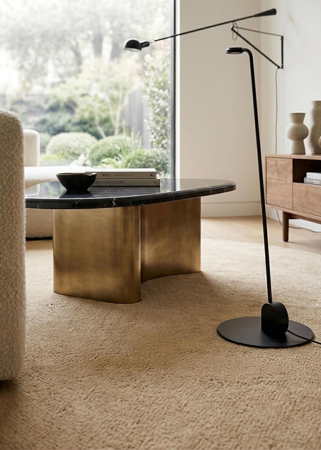 Modern Oval Shape Wool Rug - Irregular Shaped