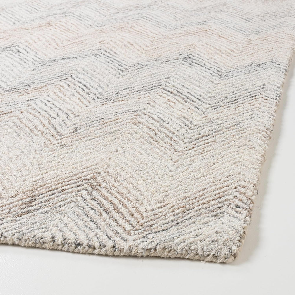 Modern Herringbone Chevron Collection Handmade Wool Area Rug