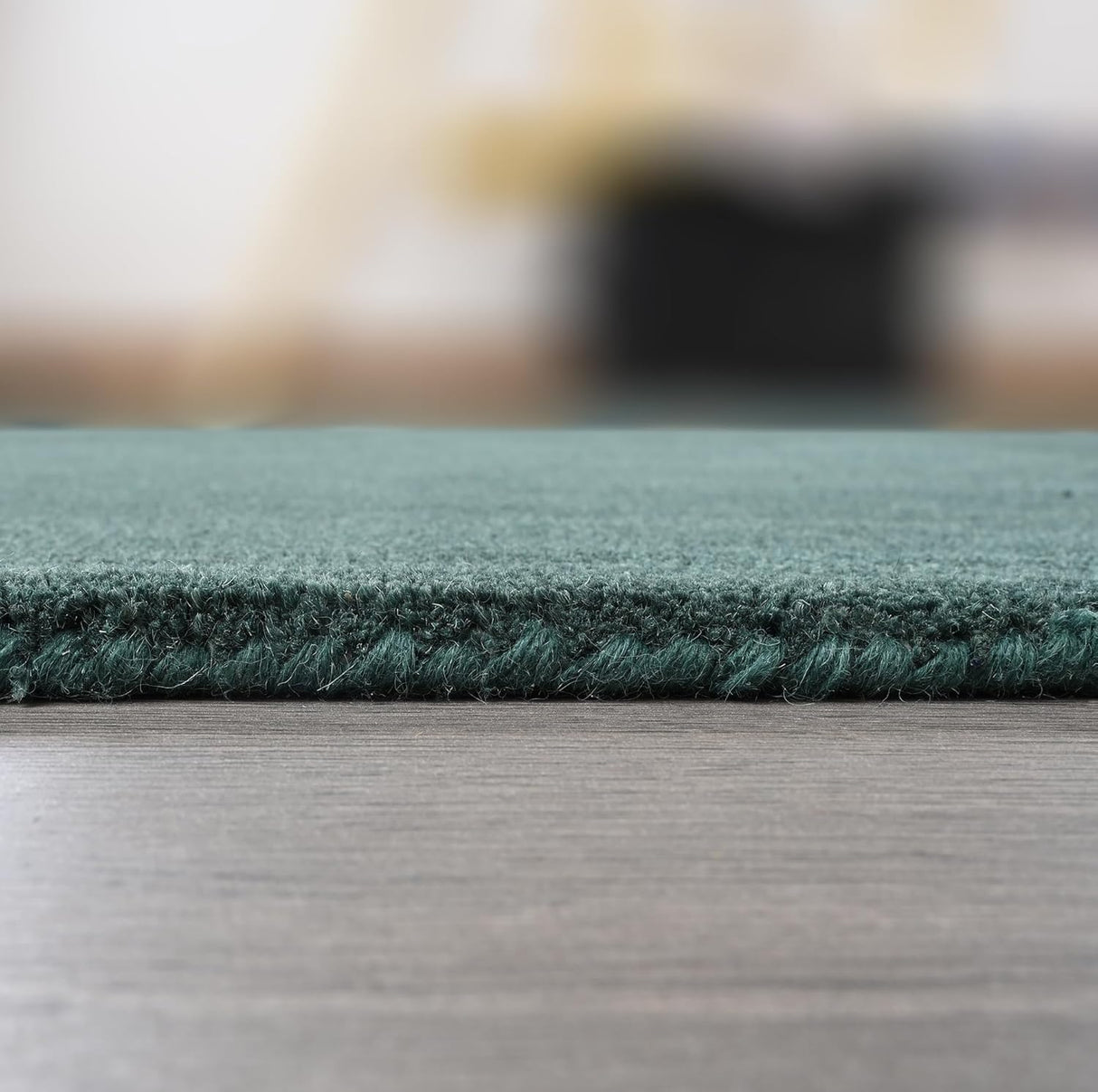 Modern Oval Shape Wool Rug - Irregular Shaped