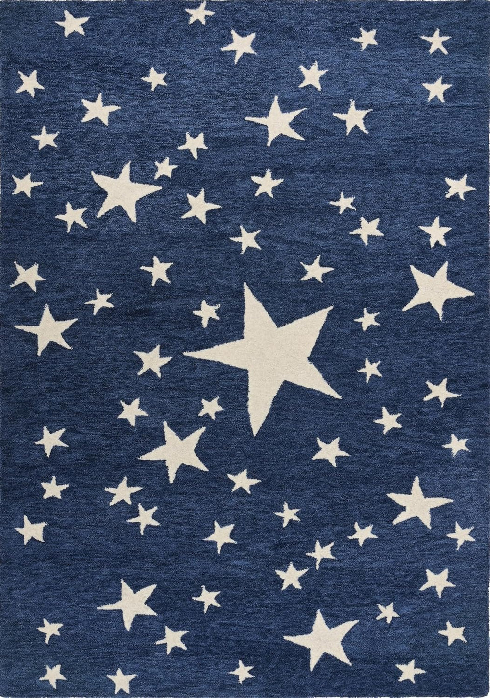 Hand-Tufted Star Wool Rug for Kids | Soft, Thick & Durable Starry Night Design