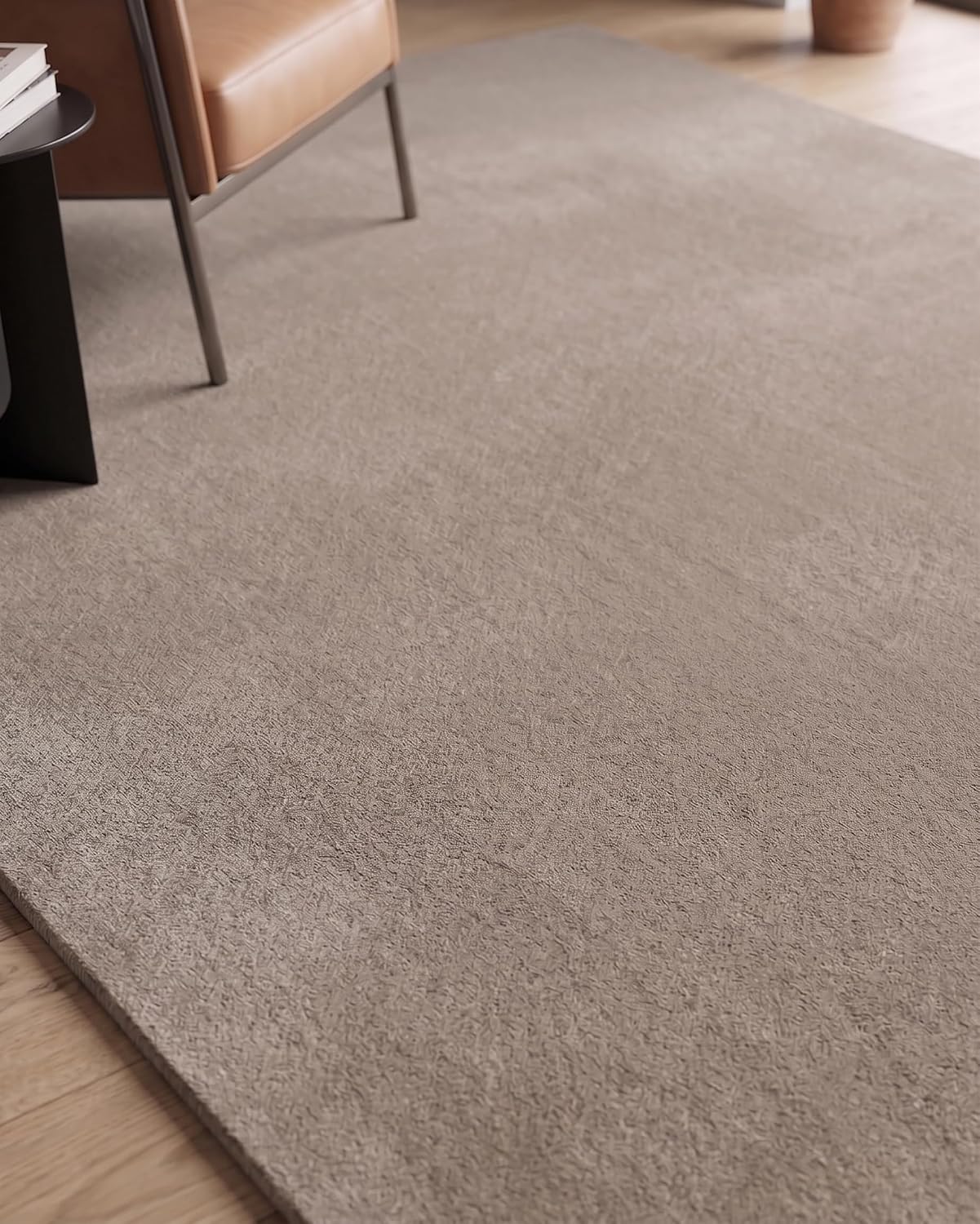 Solid Hand Tufted Wool Area Rug, Soft Plush Carpet