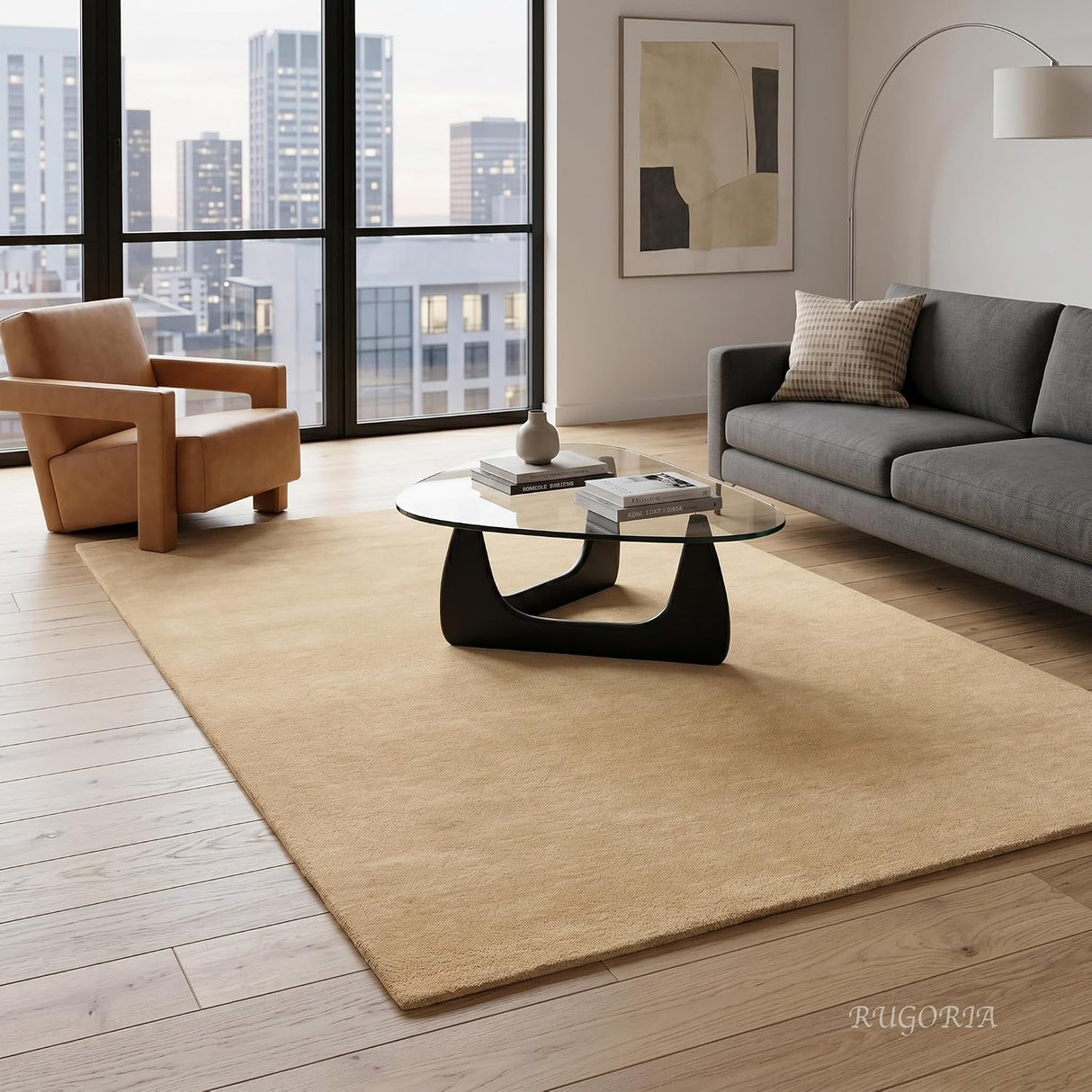 Hand-Tufted Wool Rug – 100% Natural Wool, Thick, Soft & Durable