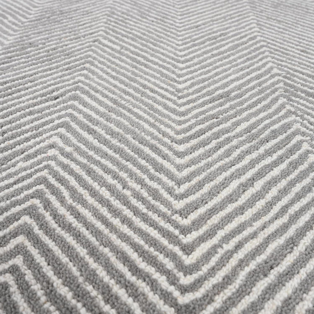 Modern Herringbone Chevron Collection Handmade Wool Rug