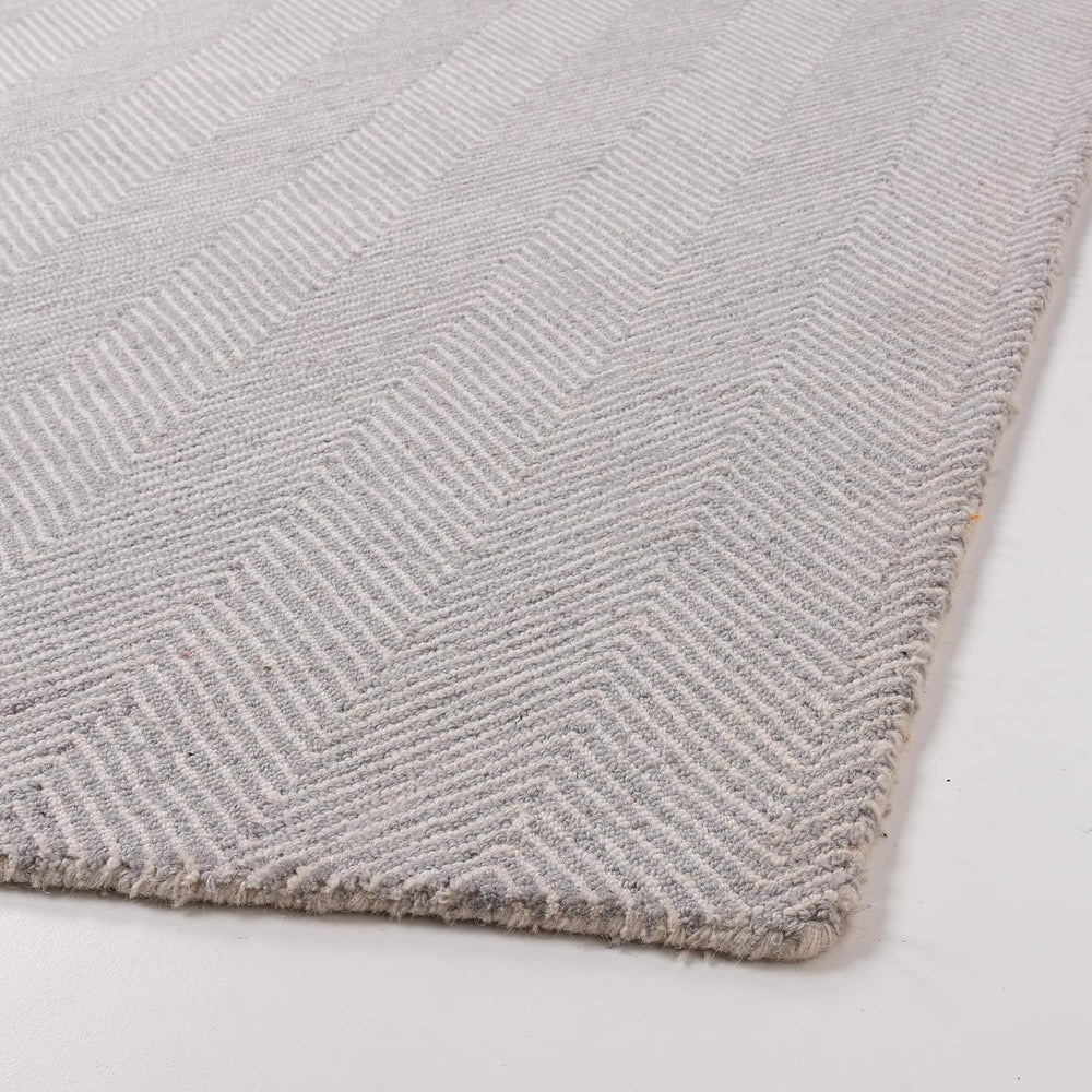 Modern Herringbone Chevron Collection Handmade Wool Area Rug