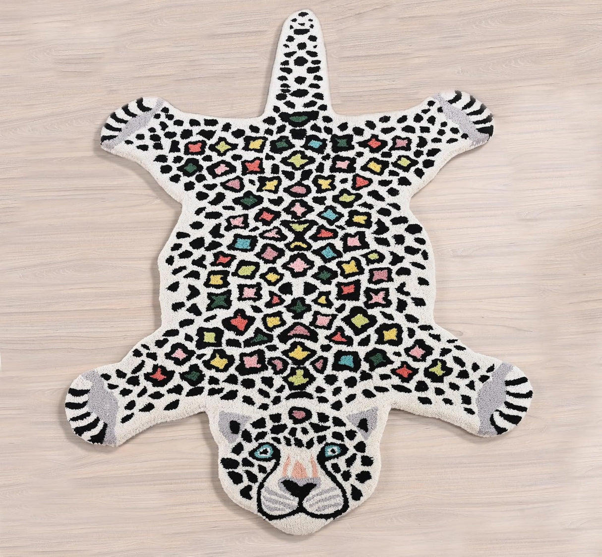 Premium Hand-Tufted Tiger Wool Area Rug - Soft, Plush & Durable Animal Print Carpet