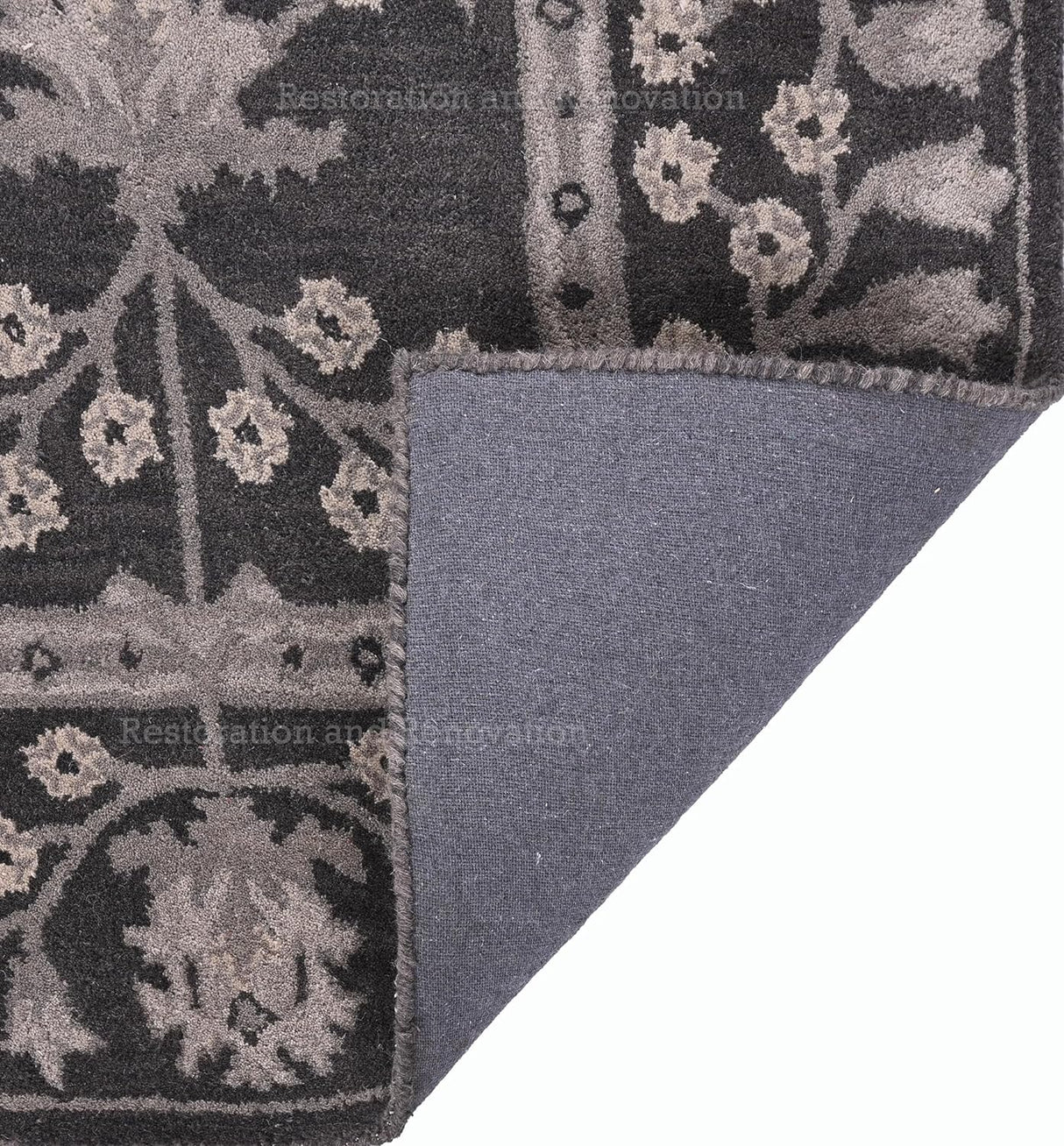 Hand Made Kennedy Charcoal 100% Imported Wool Rug